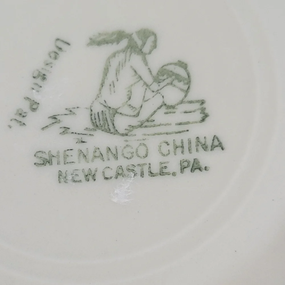 Shenango China Chardon Rose Saucers (5) ~ Vintage 1950s ~ Restaurant Ware ~ GUC